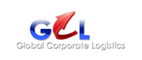 Logo for Global Corporate Logistics. The letters GCL are styled, with a swooping red arrow forming part of the C. The text Global Corporate Logistics appears below the logo.